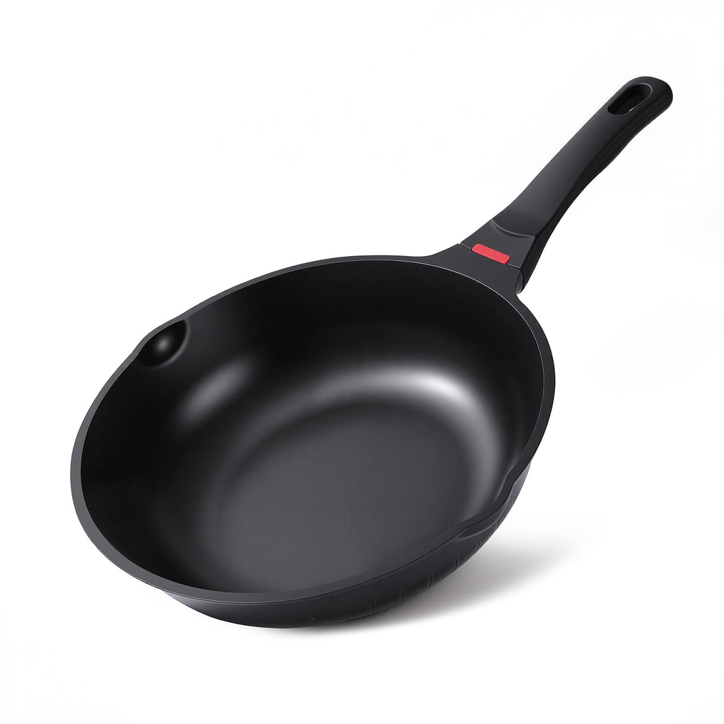 Foorey Home Non Stick Frying Pan Heat-Resistant Handle Nonstick Skillet Cookware Healthy Omelette Pan Compatible with All Stoves 9.44 Inch