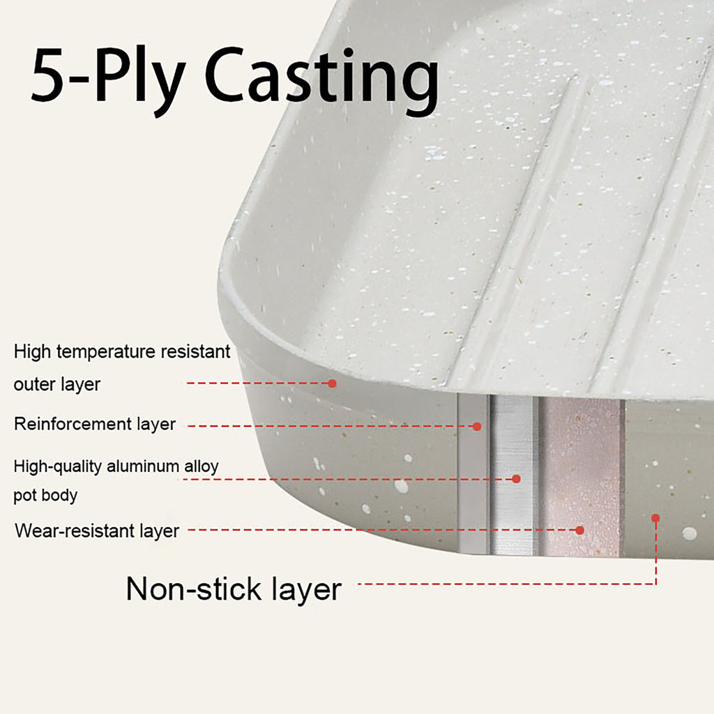 Foorey Home Grill Pan with Lid Non Stick Griddle Pan for Stove Top Indoor Cooking Steak Pan Square Aluminum Skillet Grilling Induction Compatible with Tong 7.48 inches