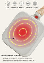 Foorey Home Grill Pan with Lid Non Stick Griddle Pan for Stove Top Indoor Cooking Steak Pan Square Aluminum Skillet Grilling Induction Compatible with Tong 7.48 inches