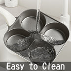 Foorey Home Egg Pan Upgraded Titanium 4-Cup Nonstick Fried Egg Omelette Pan with Ergonomic Handle Breakfast Skillet Pancake Gas Stove and Induction Compatible Ideal for Mom